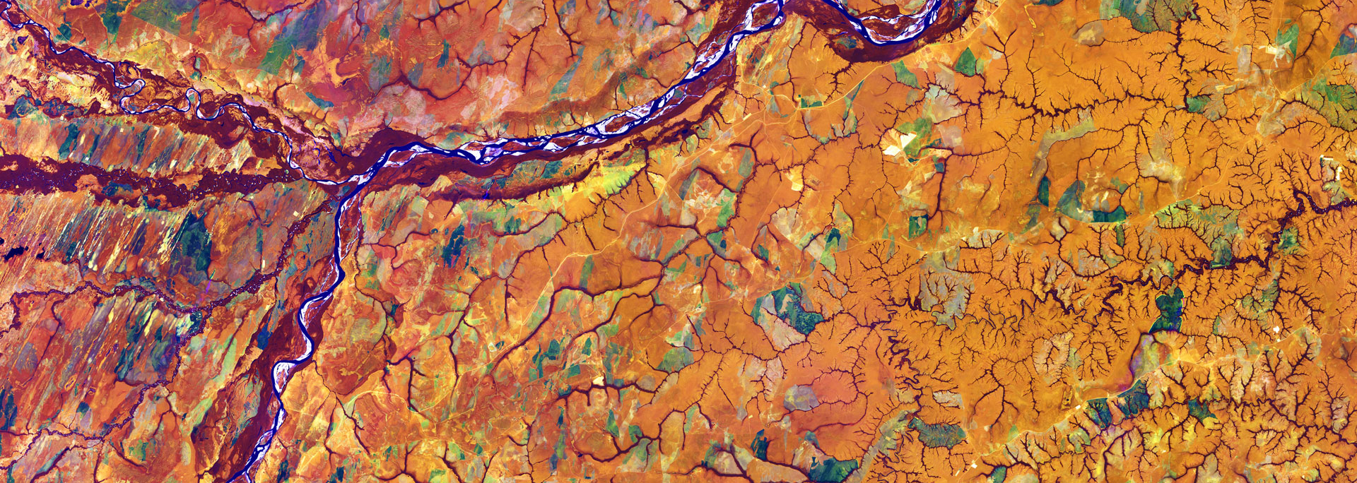 Aerial image of topographic area